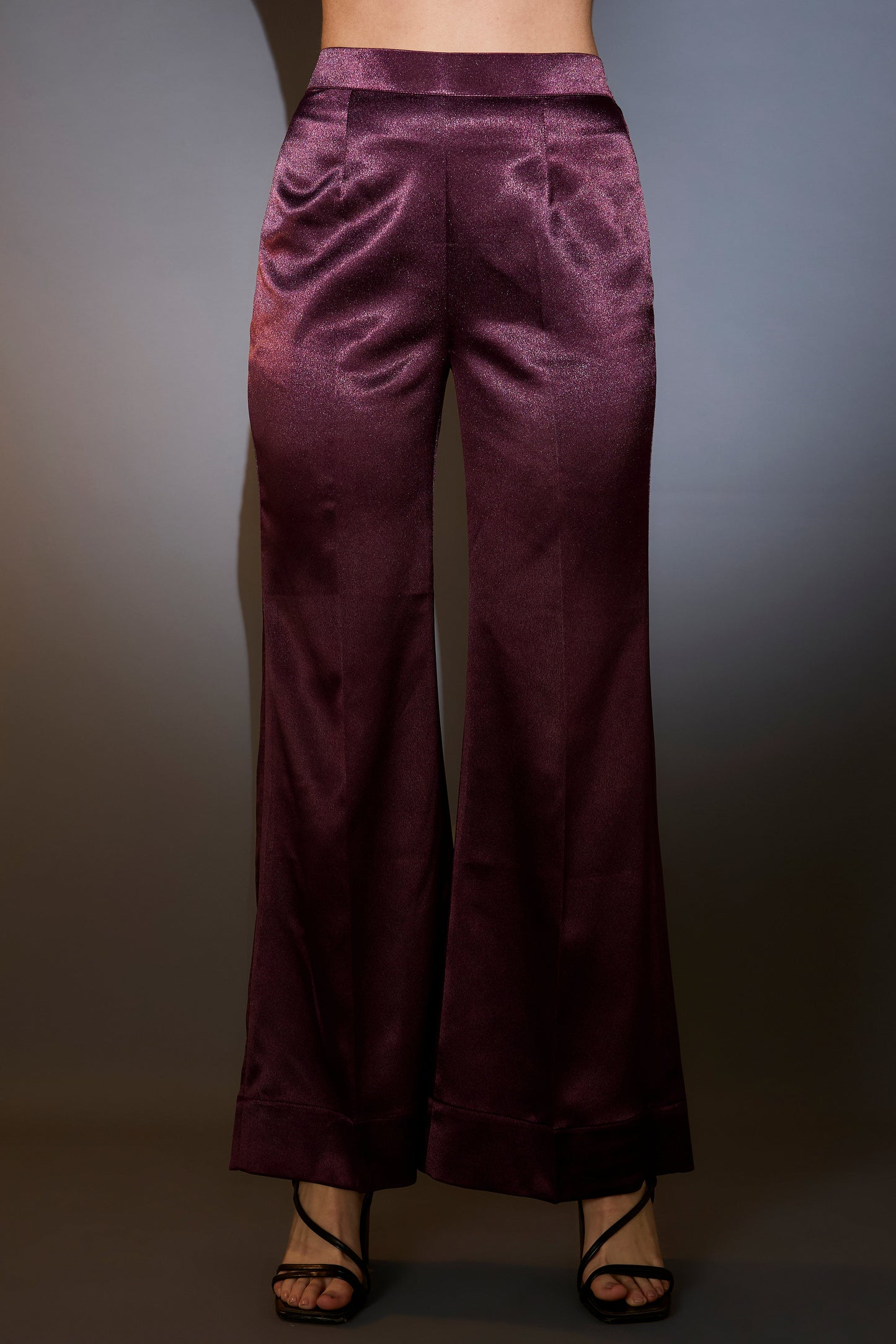 wine co ord set with heavy multi thread embroidery and flora and fauna motifs