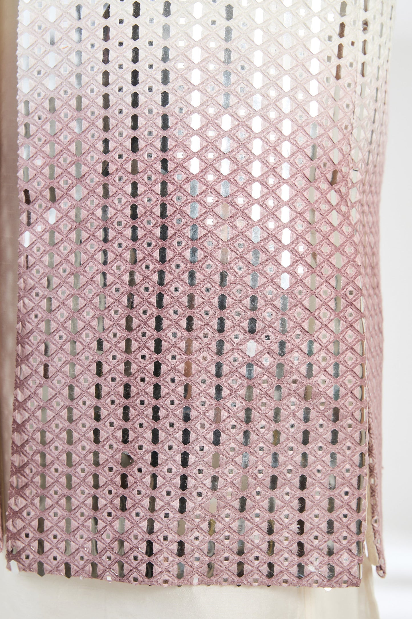 Ombre shaded long mirror-work shrug. - kasbahmen