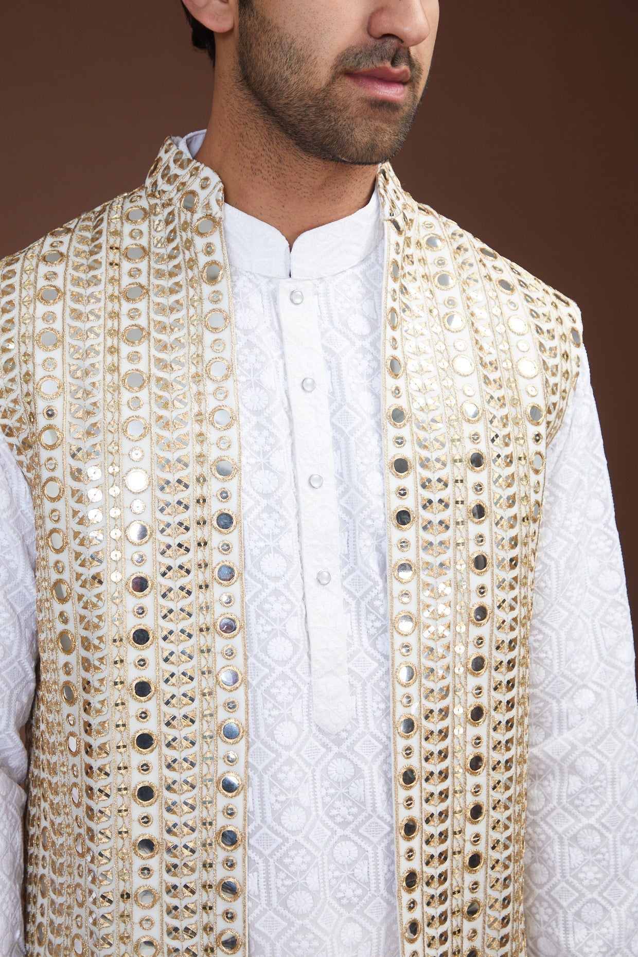 Long mirror work open shrug - kasbahmen