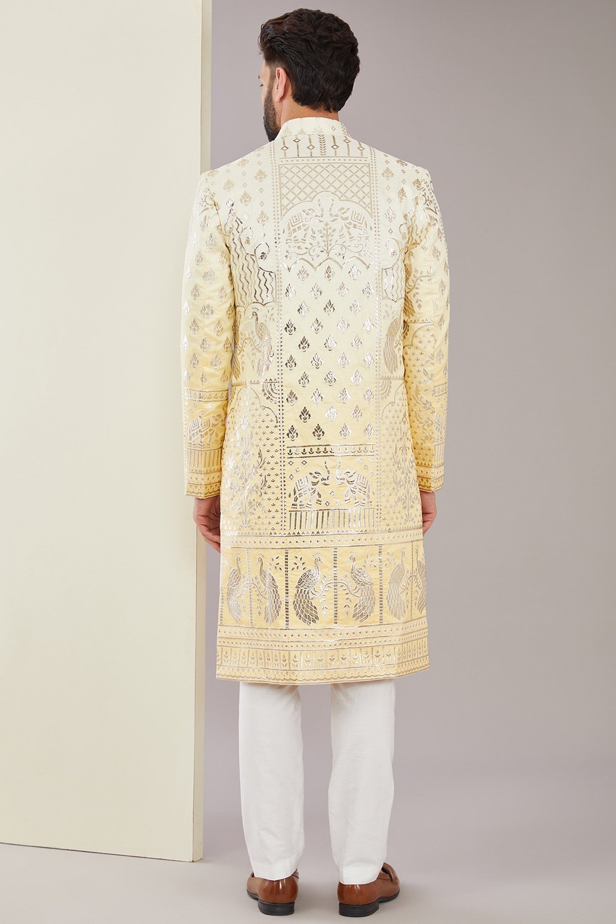 Yellow Ombre Sherwani - kasbahmen