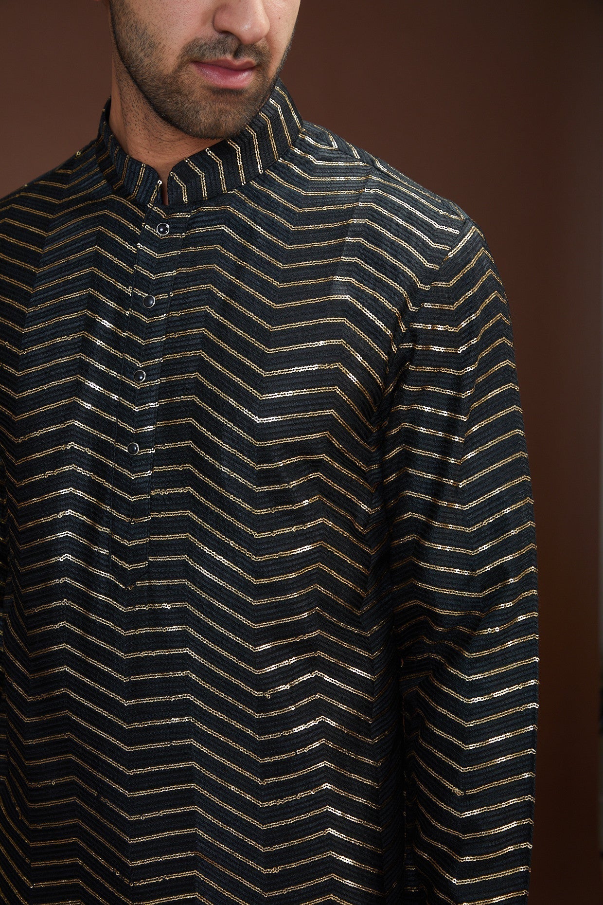 Black chikankari kurta - kasbahmen