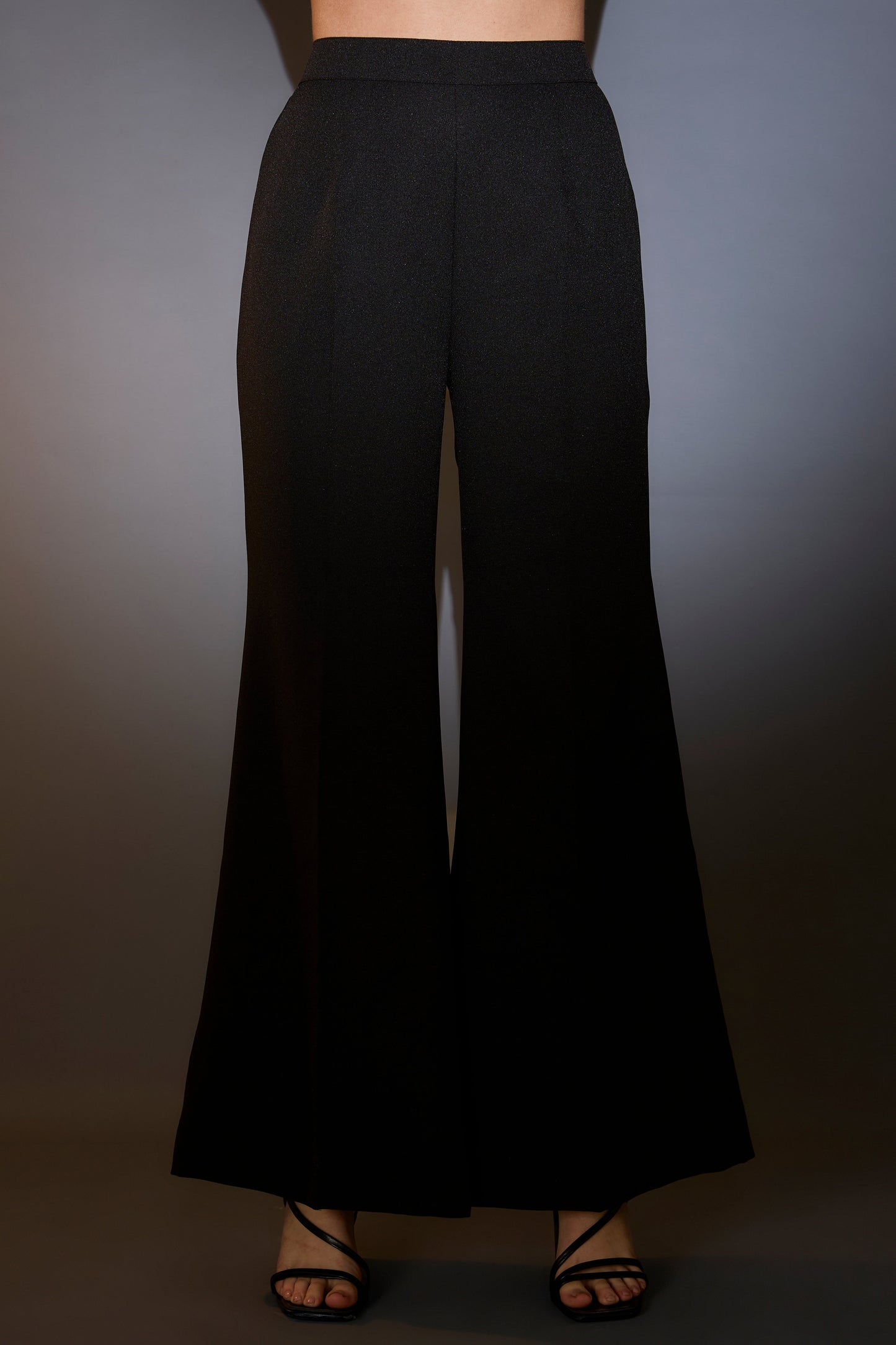 black jacket set with sharara adorned with heavy gold leather patch embroidery