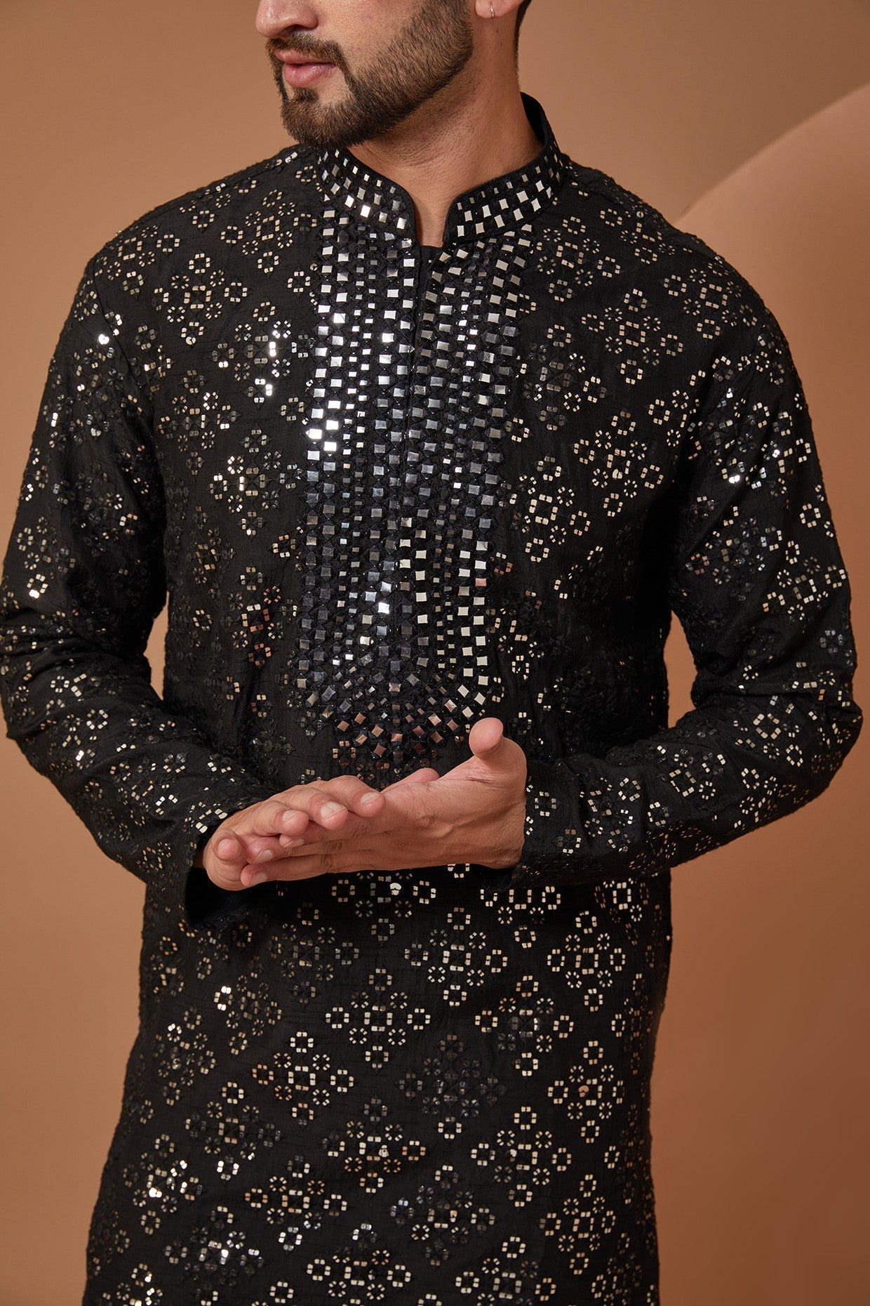 Signatute Handwork Kurta with mirrorwork - kasbahmen