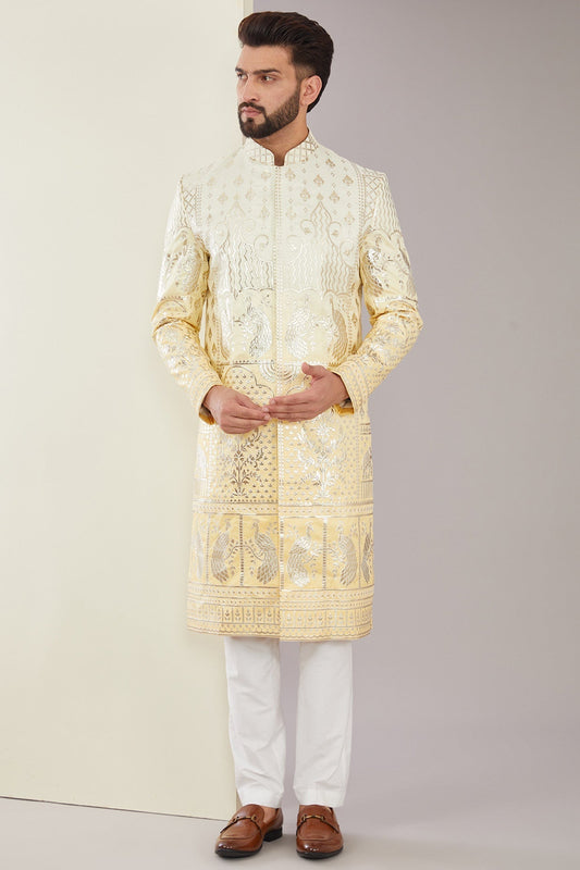 Yellow Ombre Sherwani - kasbahmen